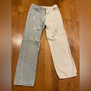 SHEIN Split Dye Jeans